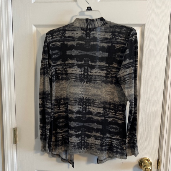 Vintage Suzie Grey & Black Cardigan - Picture 2 of 2